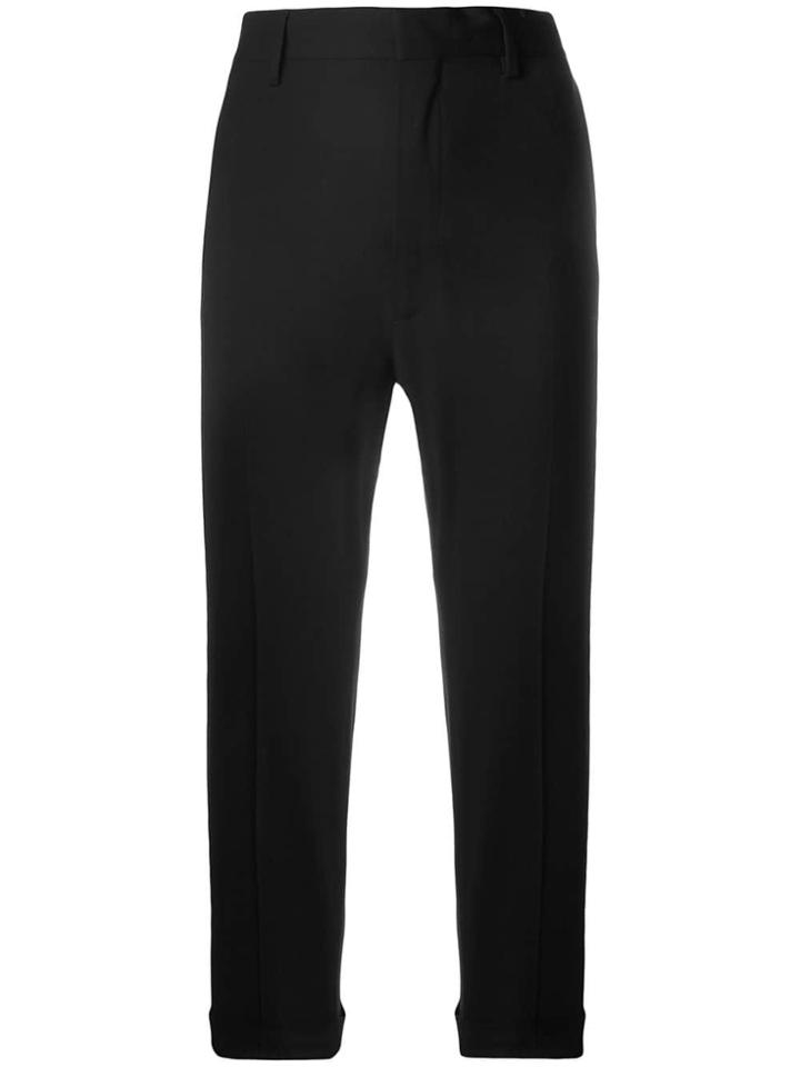 Dsquared2 High Waisted Cropped Trousers - Black