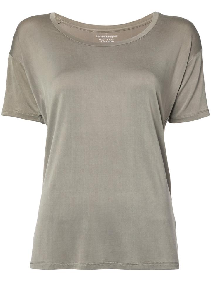 Majestic Filatures - Relaxed Fit T-shirt - Women - Spandex/elastane/cupro - 2, Green, Spandex/elastane/cupro