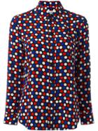 Saint Laurent Paris Collar Polka Dot Shirt, Women's, Size: 40, Silk