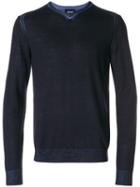 Armani Jeans - V-neck Jumper - Men - Viscose/wool - Xl, Blue, Viscose/wool