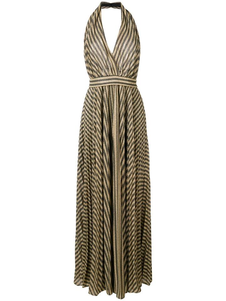 Philosophy Di Lorenzo Serafini Metallic Striped Dress - Gold