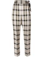 3.1 Phillip Lim - Check Trousers - Women - Viscose/silk - 2, Nude/neutrals, Viscose/silk