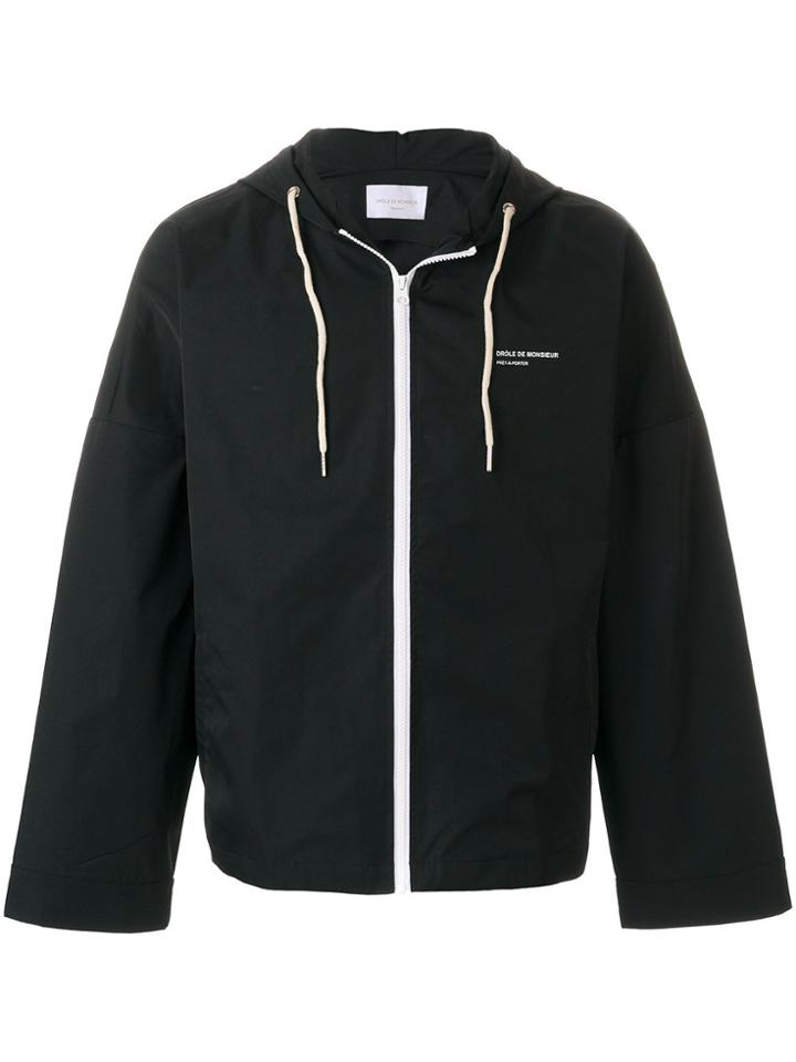 Drôle De Monsieur Zipped Hooded Jacket - Black