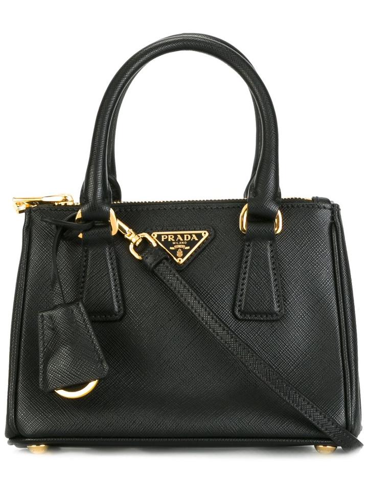 Prada Mini Tote, Women's, Black, Leather