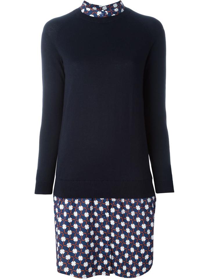 Carven Shamrock Print Jumper Dress