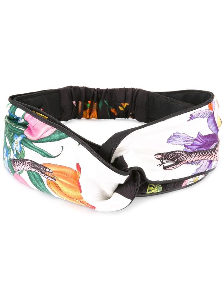 Gucci Flora Snake Print Headband - Multicolour