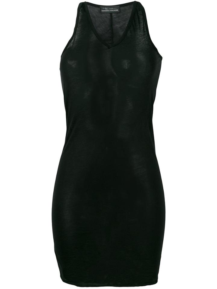 Barbara Bologna Sheer V-neck Tank Top - Black