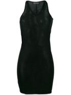 Barbara Bologna Sheer V-neck Tank Top - Black
