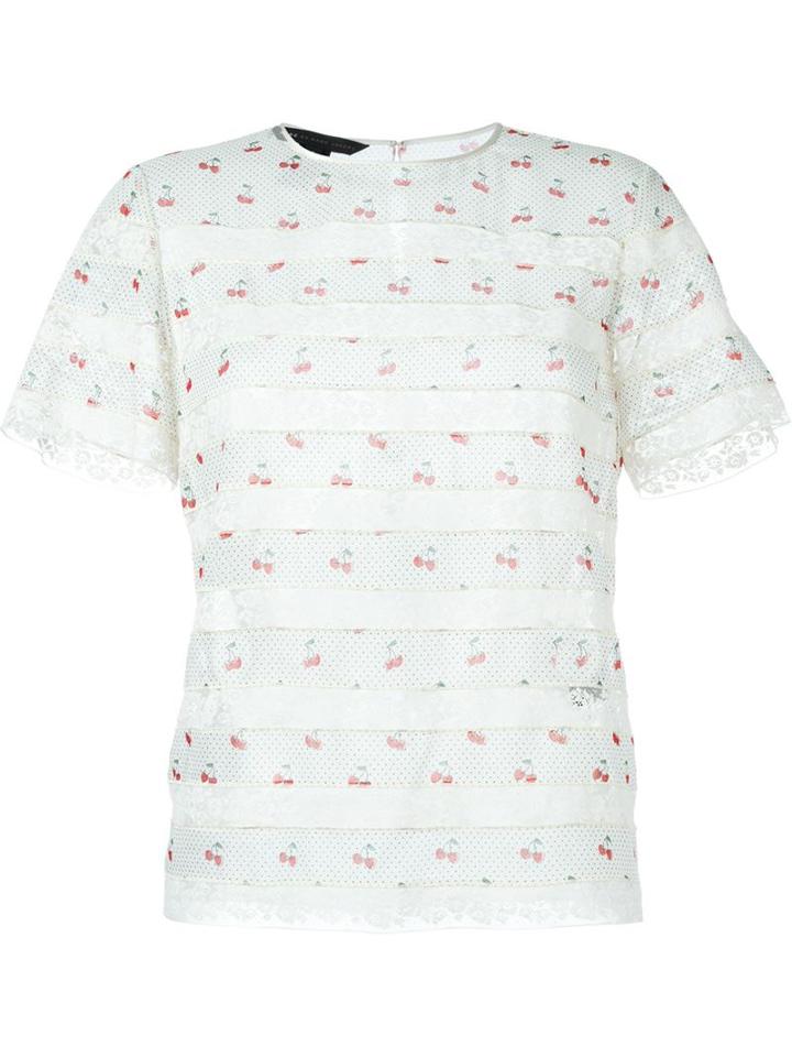 Marc By Marc Jacobs Lace Insert T-shirt Blouse
