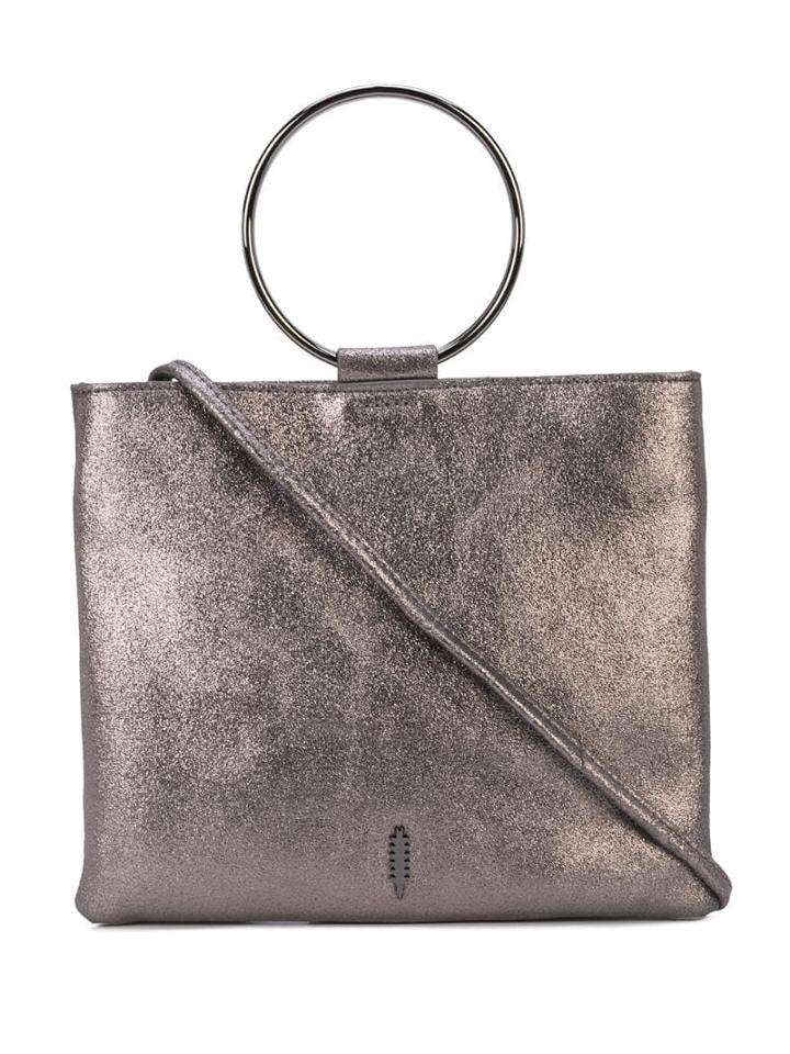 Thacker Nyc Metallic Finish Clutch - Grey
