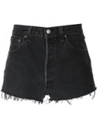Re/done Denim Shorts, Women's, Size: 24, Black, Cotton