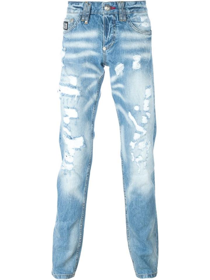 Philipp Plein Religion Jeans, Men's, Size: 30, Blue, Cotton