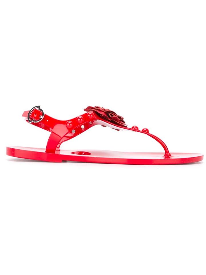 Moncler New Manon Sandals, Women's, Size: 40, Red, Rubber