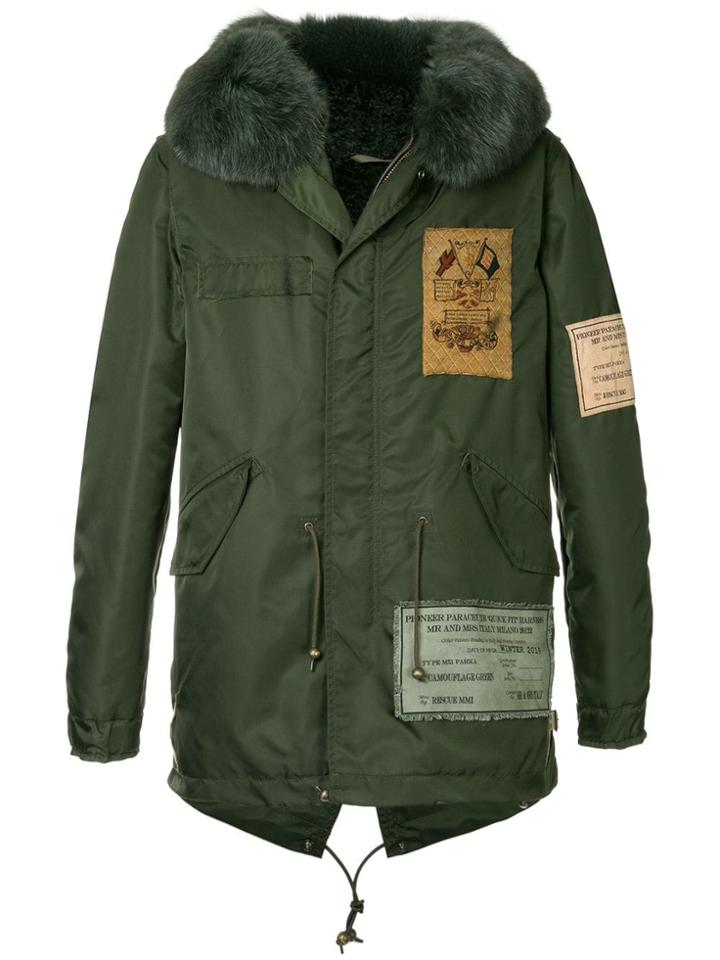 Mr & Mrs Italy Fur Hooded Coat - Green