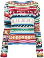 Lanvin Jl Monogram Intarsia Jumper - Blue