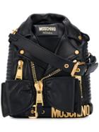 Moschino Gold-toned Hardware Backpack - Black