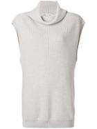 Stella Mccartney Cowl Neck Sleeveless Sweater - Grey