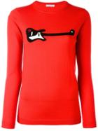 Bella Freud 'guitar Star' Jumper, Women's, Size: Medium, Red, Nylon/wool/metallic Fibre