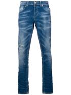 Dondup Stonewashed Ripped Jeans - Blue