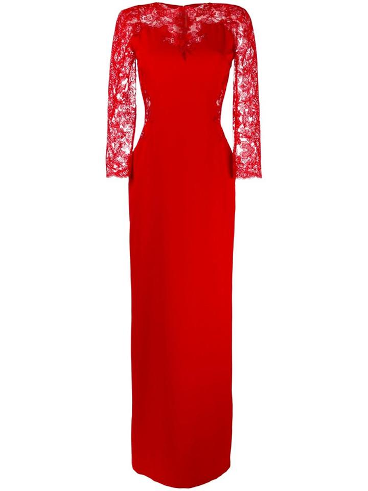 Ermanno Scervino Lace Details Gown - Red