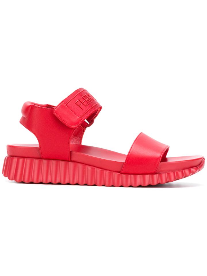 Salvatore Ferragamo Velcro Sandals - Red