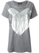 Twin-set Printed Stud T-shirt, Women's, Size: Small, Grey, Cotton