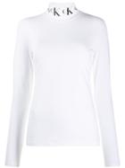 Calvin Klein Jeans Logo Collar Sweatshirt - White