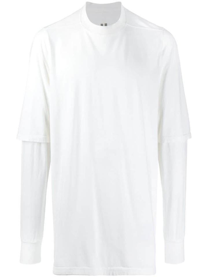 Rick Owens Drkshdw Layered Long-line T-shirt - White