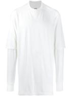 Rick Owens Drkshdw Layered Long-line T-shirt - White