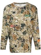 Heron Preston Leaf Print Long-sleeve Top - Green