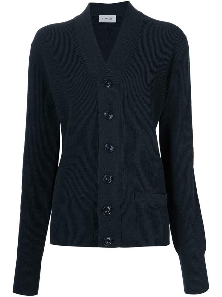 Lemaire Ribbed Cardigan - Blue