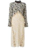 Marni Floral Print Midi Dress, Women's, Size: 42, White, Silk