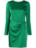 Paule Ka Satin Panelled Cocktail Dress - Green