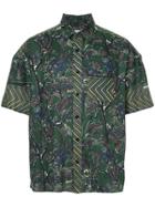Yoshiokubo Dry Leaf Printed Shirt - Green