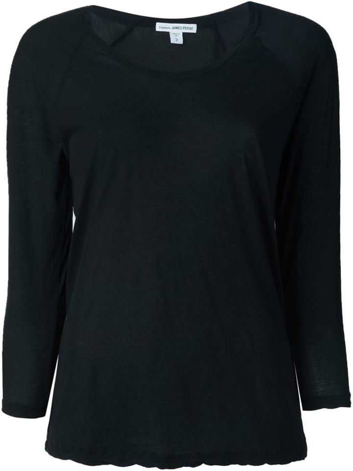 James Perse Raglan T-shirt, Women's, Size: 1, Black, Cotton
