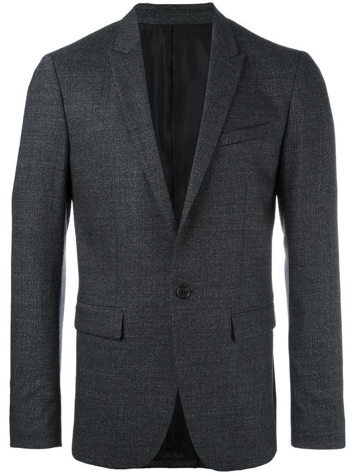Wooyoungmi Woven Dinner Jacket, Men's, Size: 46, Grey, Polyester/viscose/wool