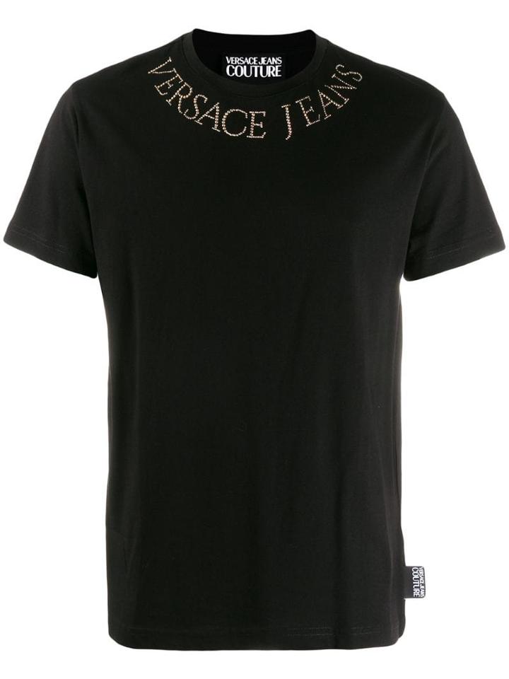 Versace Jeans Couture Embellished Logo T-shirt - Black