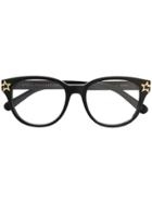 Stella Mccartney Eyewear Circle Framed Glasses - Black