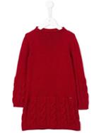 Simonetta Cable Knit Dress, Girl's, Size: 6 Yrs, Red