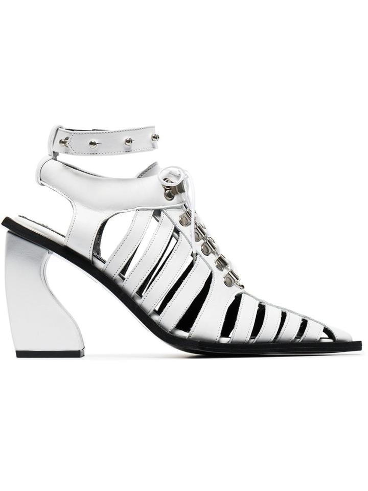 Marques'almeida White 100 Caged Leather Boots