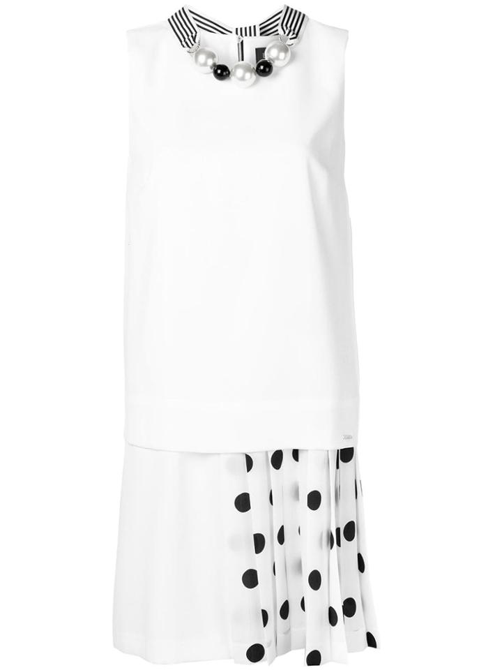 Liu Jo Polka Dot Shift Dress - White