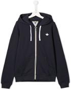 Macchia J Embroidered Logo Hoodie - Blue