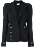 Mugler Studded Blazer, Women's, Size: 36, Black, Virgin Wool/spandex/elastane/viscose/polyester