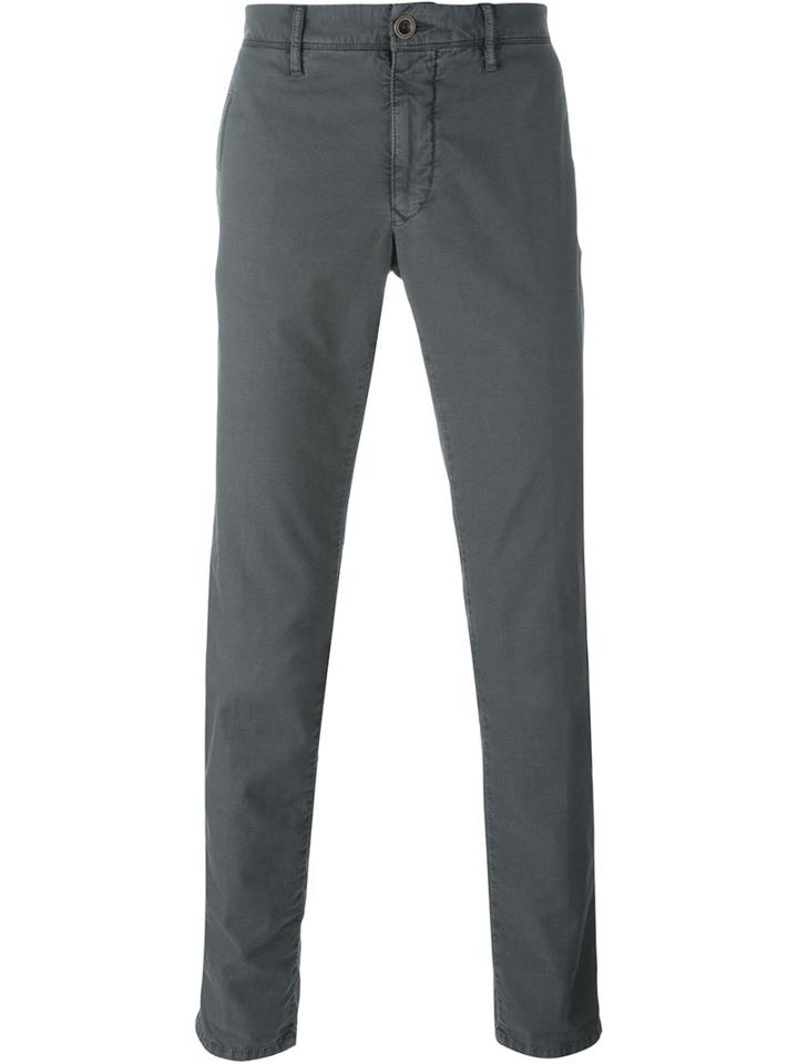 Incotex Chino Trousers, Men's, Size: 35, Grey, Cotton/polyester/spandex/elastane