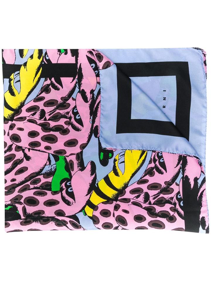 Marni Graphic Print Scarf - Pink