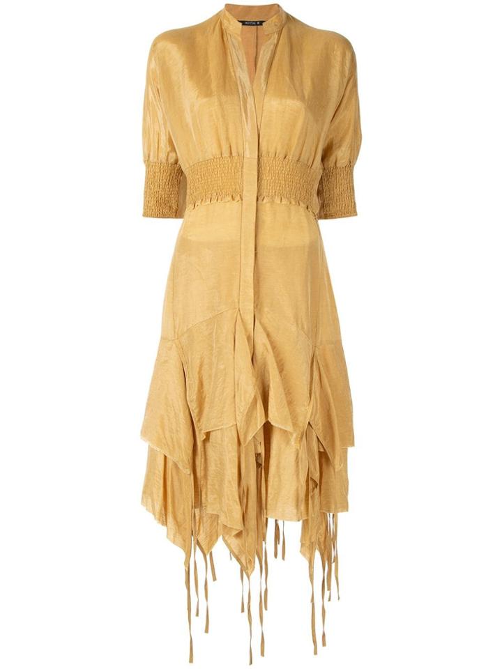Kitx Fleeting Squares Shirt Dress - Yellow