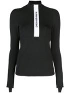 Paco Rabanne Half Zip Logo Sweatshirt - Black