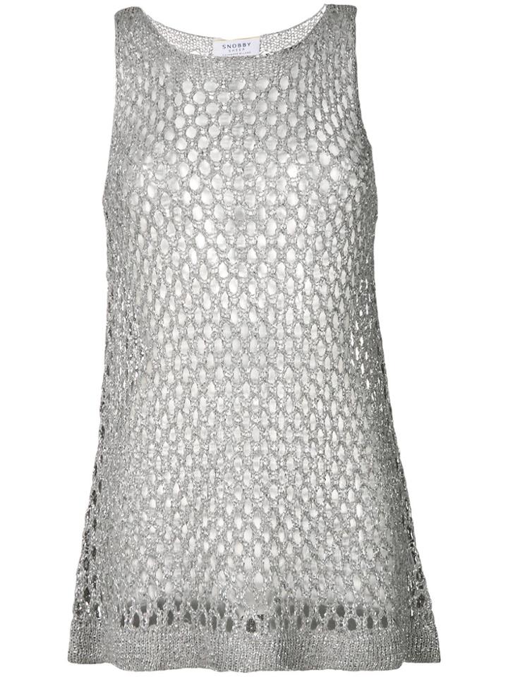 Snobby Sheep Oversized Knitted Vest - Grey
