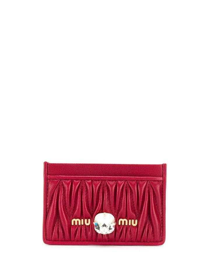 Miu Miu Matellasé Card Holder - Red