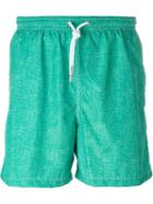 Kiton Denim Effect Swim Shorts, Men's, Size: 48, Green, Polyester